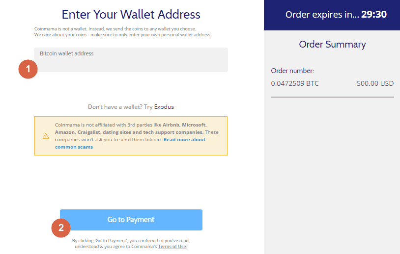Coinmama oleh bitcoin dengan dompet kad kredit