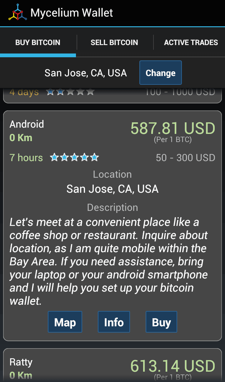 Lokale Bitcoin-handelaar in San Jose