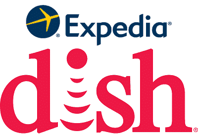 Kombinasjon av logoene for Expedia og parabolen