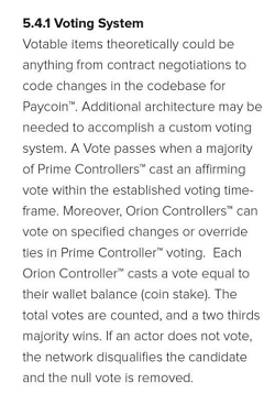 Paycoin balsošanas sistēma