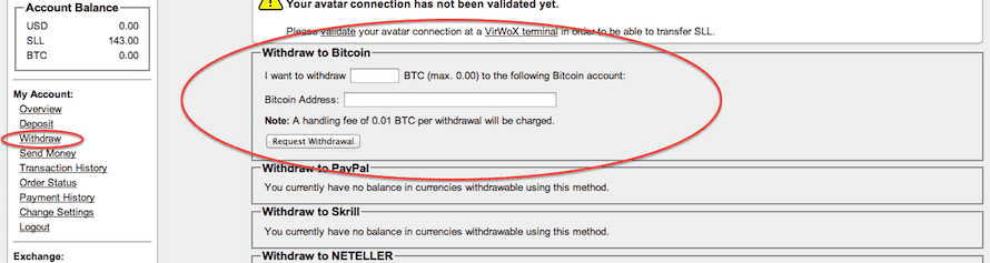 Tarik Bitcoin dari VirWox ke BTC-E