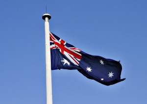 800 taškų - Australijos_flag_fullmast